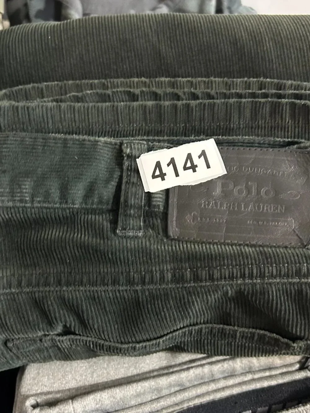 Vintage Polo By Ralph Lauren Corduroy Pants Mens 38x32 Green Straight Leg Preppy